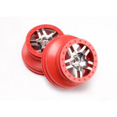 Wheels SCT Split-Spoke chrome red beadlock style dual pr