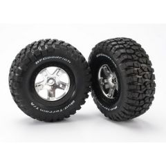 Tires & wheels assembled glued (SCT satin chrome black be