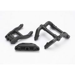 Wheelie bar mounts/rear skidplate (black) Stampede 4X4