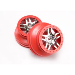 Wheels SCT Split-Spoke chrome red beadlock style dual pr