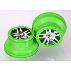 Wheels SCT Split-Spoke chrome green beadlock style dual