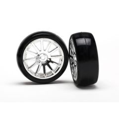 12-Sp Chrm Wheels Slick Tires