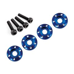 Wheel nut washer machined aluminum blue / 3x12mm CS (4)