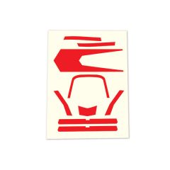 Decals high visibility red