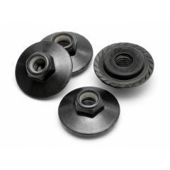 HPI SPARES FLANGED LOCK NUT M5X8MM (BLACK/4PCS) (HPI7)